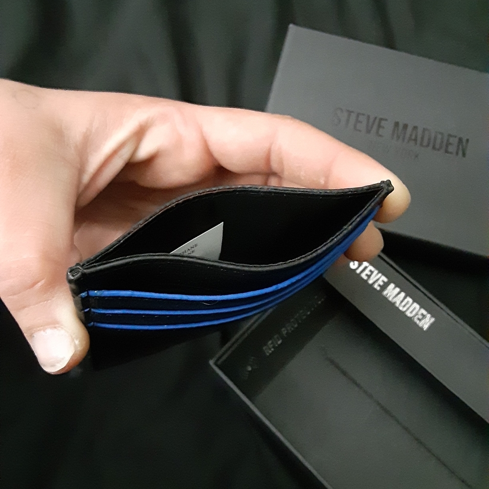 Steve Madden Leather Card Case